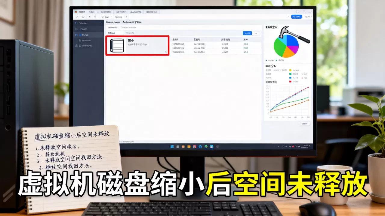 虚拟机磁盘缩小后空间未释放?,未释放磁盘空间怎么找回? 虚拟机磁盘缩小后空间未释放?,未释放磁盘空间怎么找回?