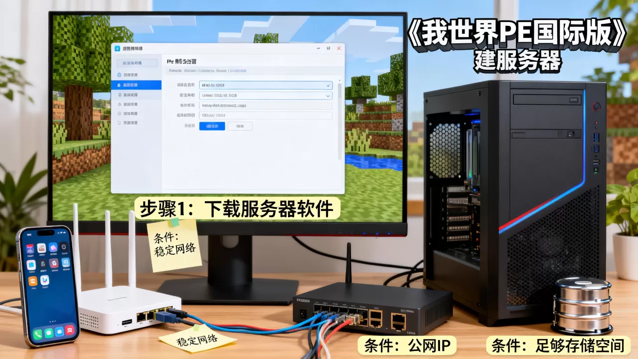 我的世界PE国际版如何建服务器,需要什么条件? 我的世界PE国际版如何建服务器,需要什么条件?