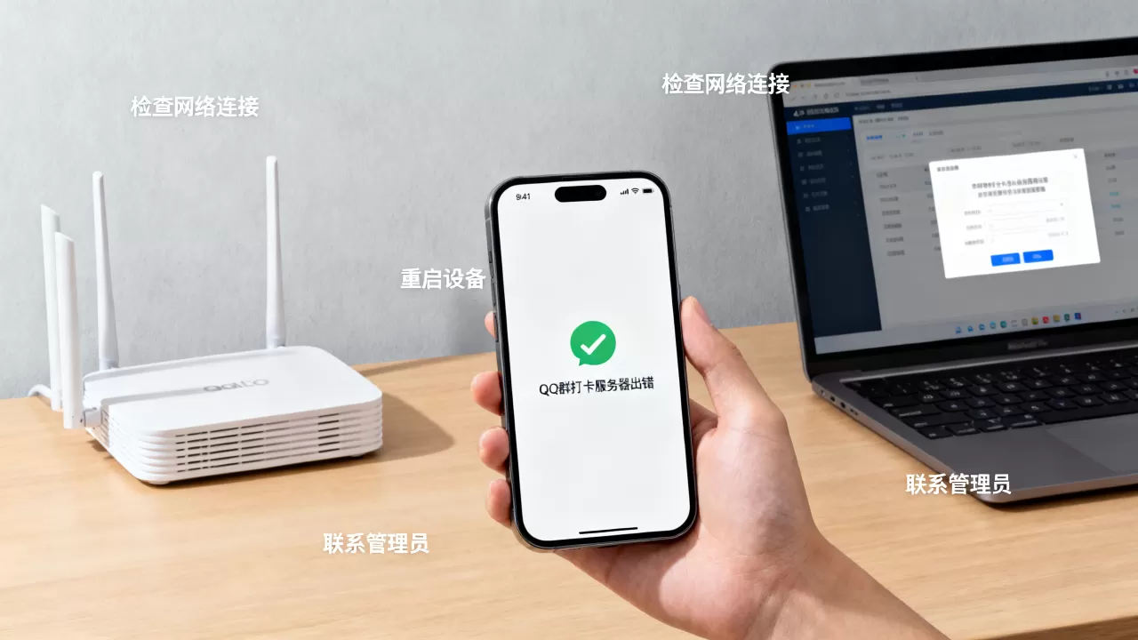 QQ群打卡服务器出错怎么办,如何快速恢复正常打卡? QQ群打卡服务器出错怎么办,如何快速恢复正常打卡?
