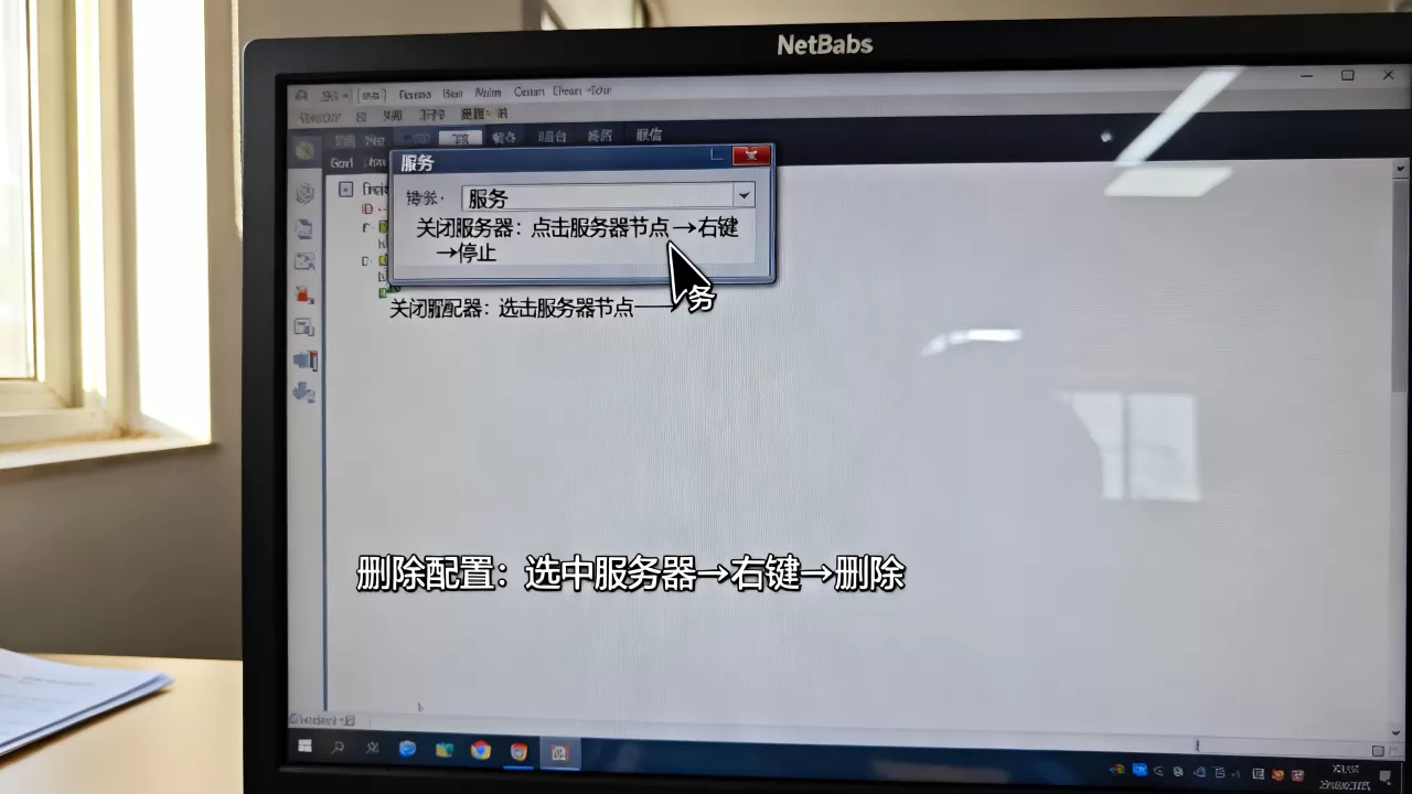 NetBeans已有服务器怎么关闭,如何删除服务器配置? NetBeans已有服务器怎么关闭,如何删除服务器配置?