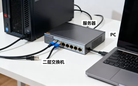 服务器二层交换机PC怎么连通，如何配置？