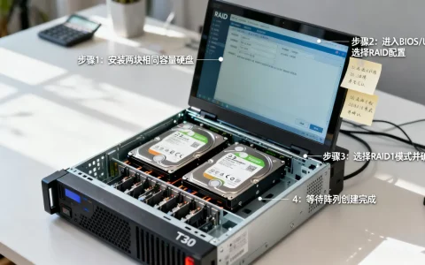 服务器T30怎么做RAID1，RAID1配置步骤是什么？