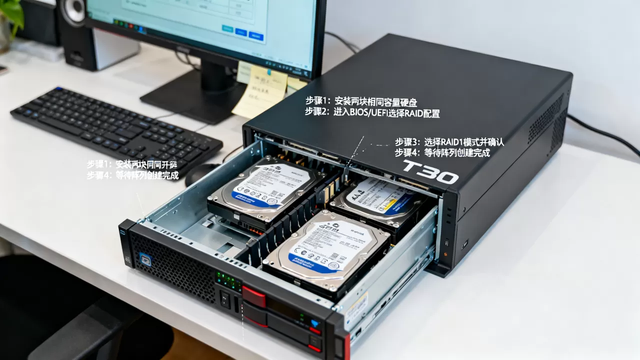 服务器T30怎么做RAID1,RAID1配置步骤是什么? 服务器T30怎么做RAID1,RAID1配置步骤是什么?