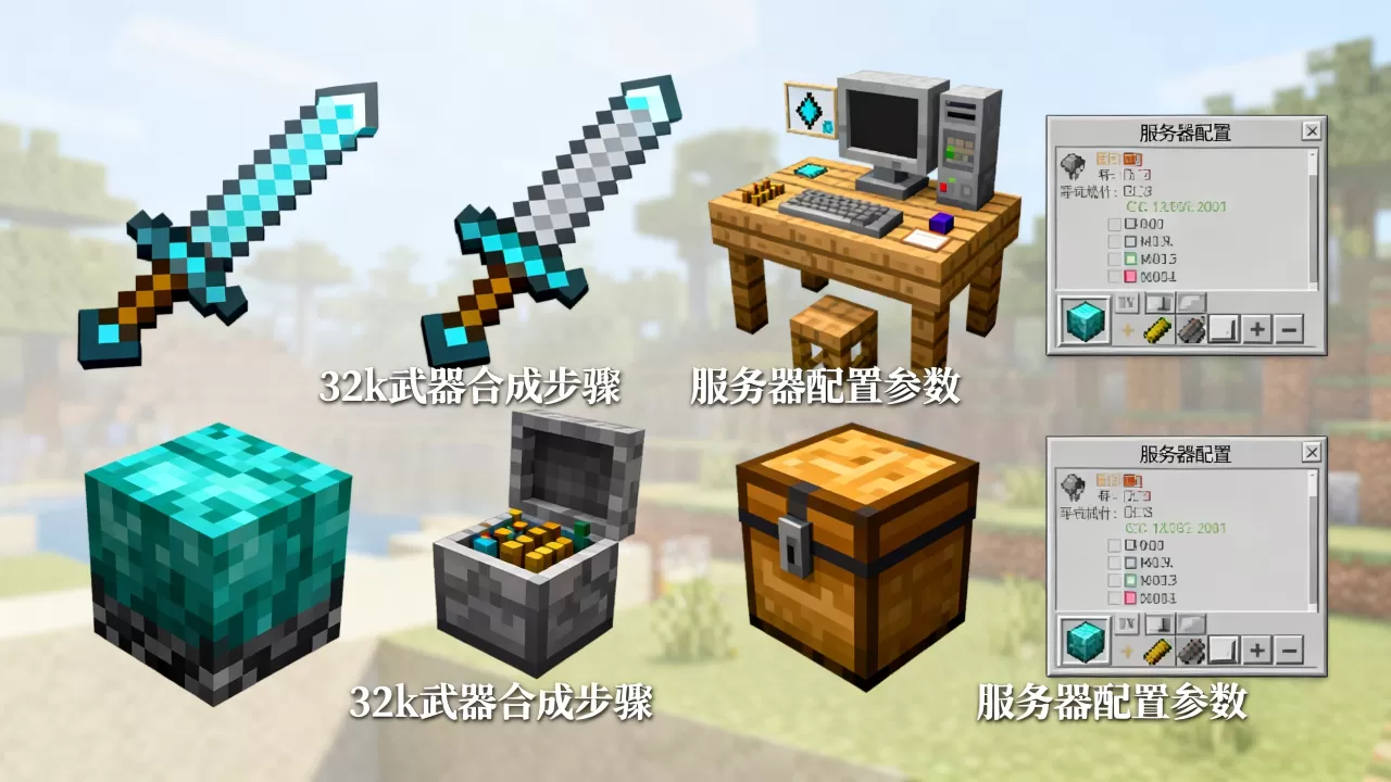我的世界服务器怎么做32k?,我的世界32k武器怎么获得? 我的世界服务器怎么做32k?,我的世界32k武器怎么获得?