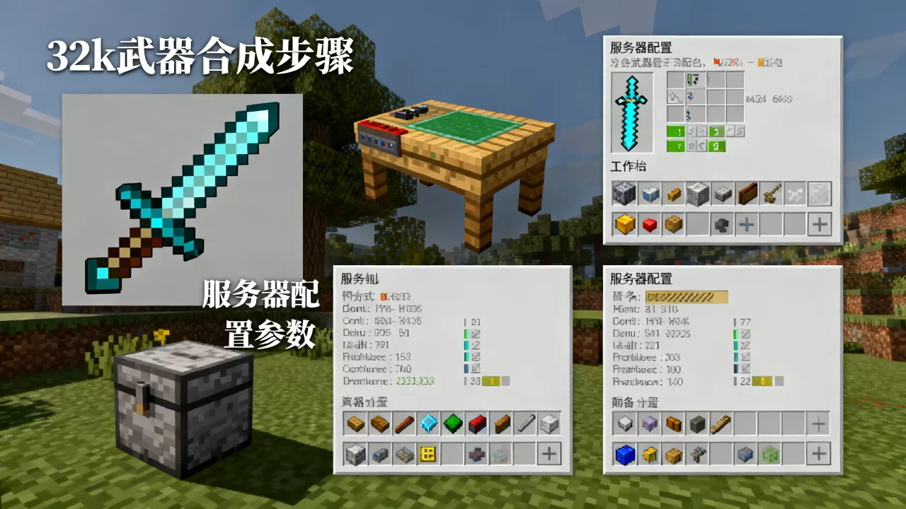 我的世界服务器怎么做32k?,我的世界32k武器怎么获得? 我的世界服务器怎么做32k?,我的世界32k武器怎么获得?
