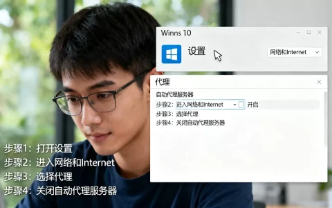 win10怎么把自动代理服务器关闭,在哪里设置