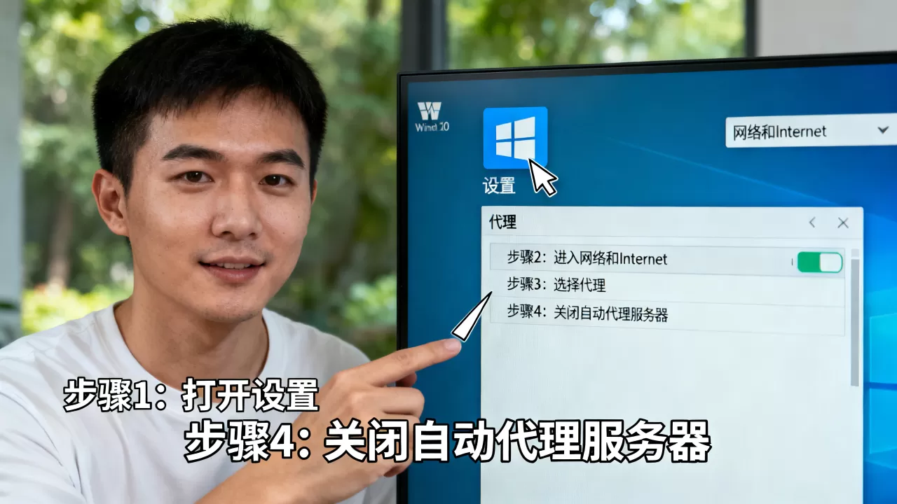 win10怎么把自动代理服务器关闭,在哪里设置 win10怎么把自动代理服务器关闭,在哪里设置