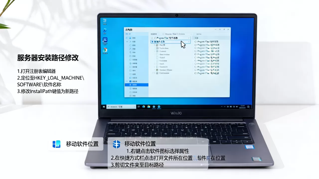 win10怎么移动软件位置信息,服务器安装路径怎么修改? win10怎么移动软件位置信息,服务器安装路径怎么修改?