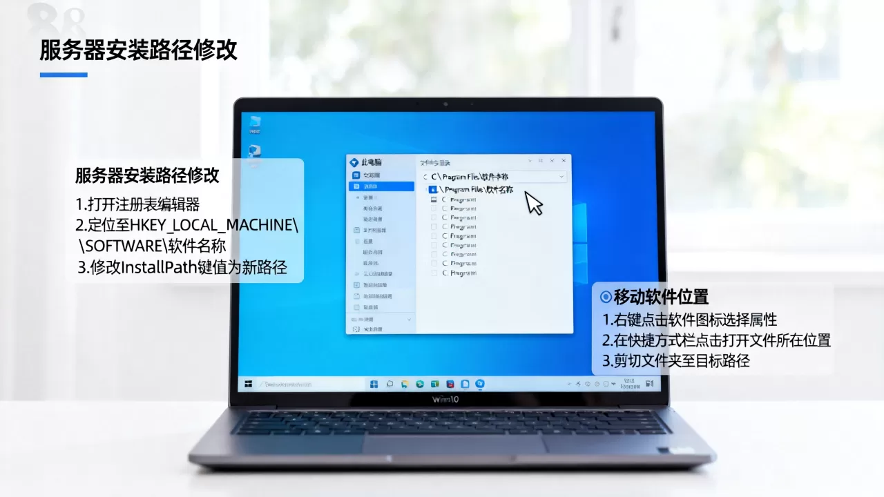 win10怎么移动软件位置信息,服务器安装路径怎么修改? win10怎么移动软件位置信息,服务器安装路径怎么修改?