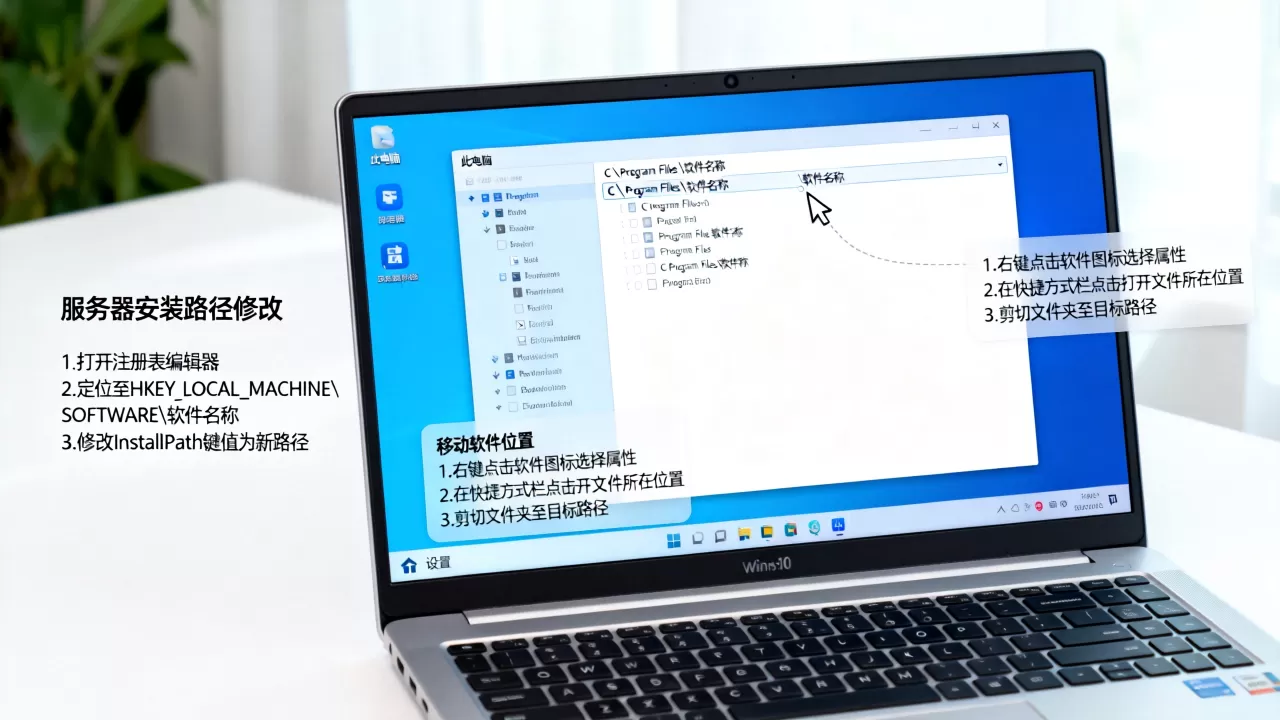 win10怎么移动软件位置信息,服务器安装路径怎么修改? win10怎么移动软件位置信息,服务器安装路径怎么修改?