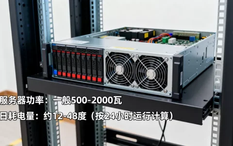 一台服务器功率一般多少瓦，一台服务器一天耗电多少度？