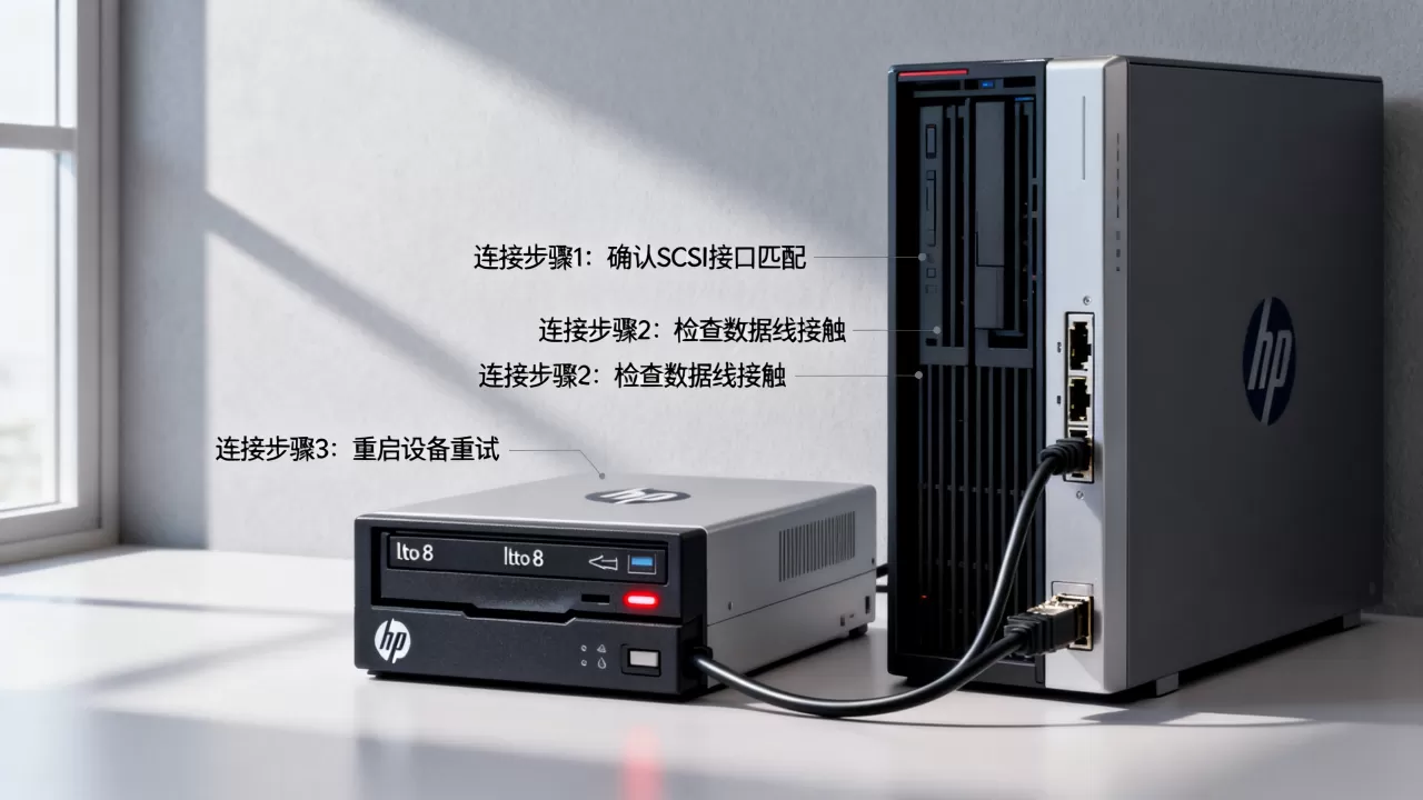 惠普lto-8磁带机怎么接服务器?,连接不上怎么办? 惠普lto-8磁带机怎么接服务器?,连接不上怎么办?