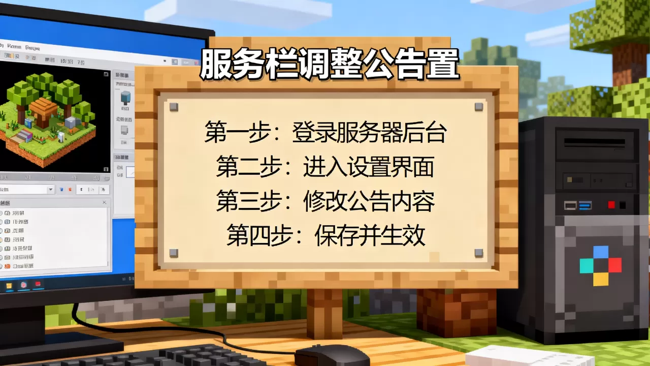 我的世界服务器公告栏内容怎么调整,设置步骤详解 我的世界服务器公告栏内容怎么调整,设置步骤详解