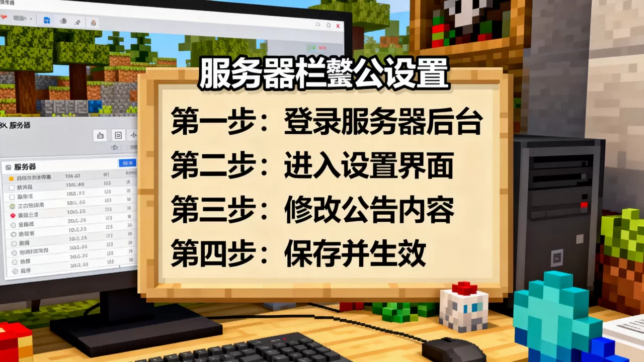 我的世界服务器公告栏内容怎么调整,设置步骤详解 我的世界服务器公告栏内容怎么调整,设置步骤详解