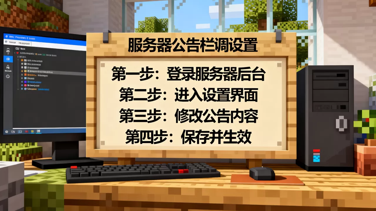 我的世界服务器公告栏内容怎么调整,设置步骤详解 我的世界服务器公告栏内容怎么调整,设置步骤详解
