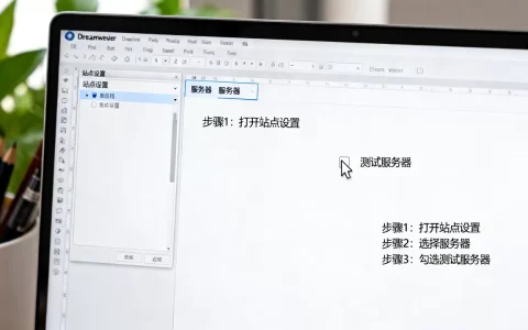dw中怎么勾选测试服务器一栏？,dreamweaver测试服务器设置步骤