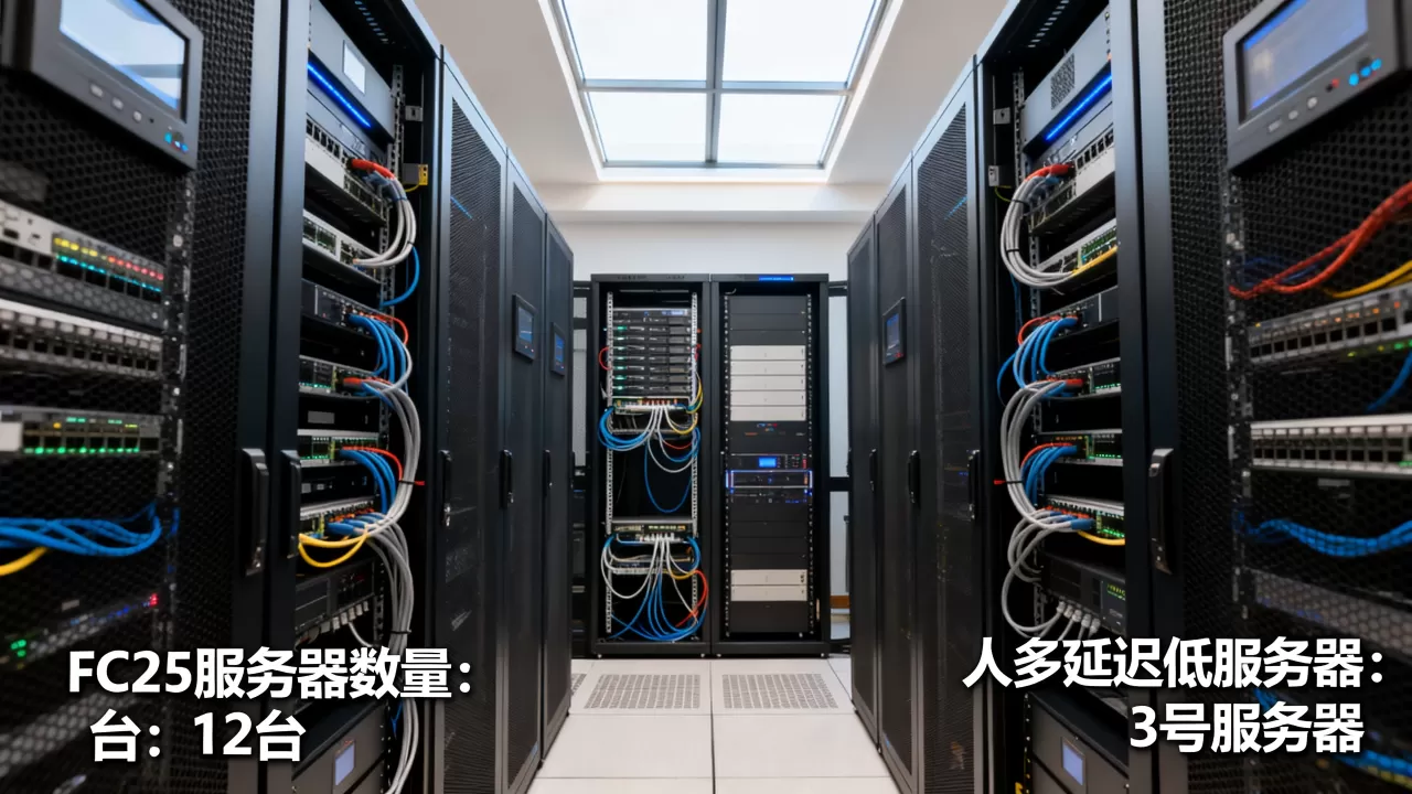 FC25一共有多少个服务器,哪个服务器人多延迟低? FC25一共有多少个服务器,哪个服务器人多延迟低?