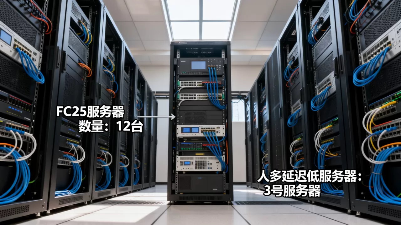 FC25一共有多少个服务器,哪个服务器人多延迟低? FC25一共有多少个服务器,哪个服务器人多延迟低?