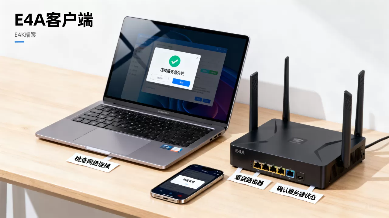 E4A客户为何连接不上服务器,服务器连接失败怎么解决? E4A客户为何连接不上服务器,服务器连接失败怎么解决?