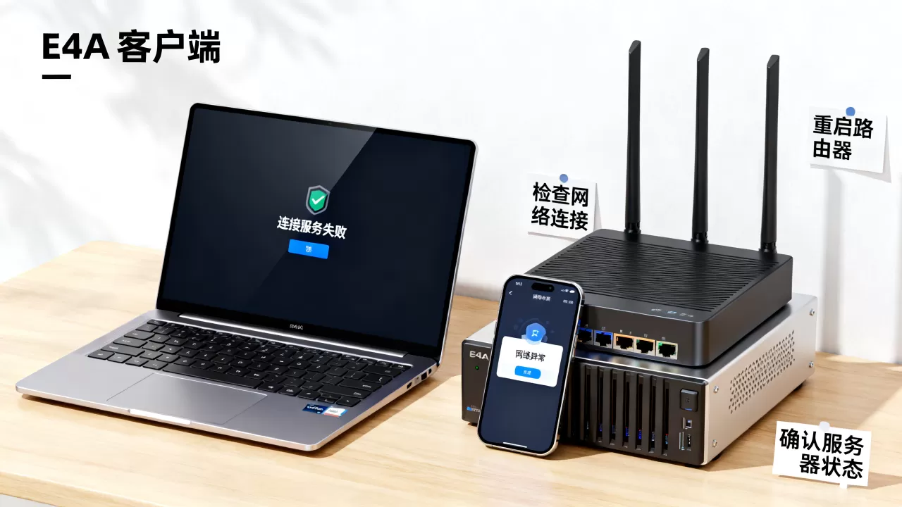 E4A客户为何连接不上服务器,服务器连接失败怎么解决? E4A客户为何连接不上服务器,服务器连接失败怎么解决?