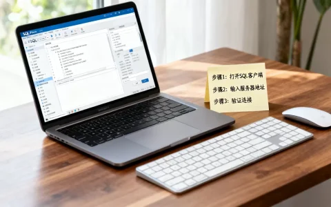 在SQL中怎么配置数据库服务器地址，操作步骤是什么？
