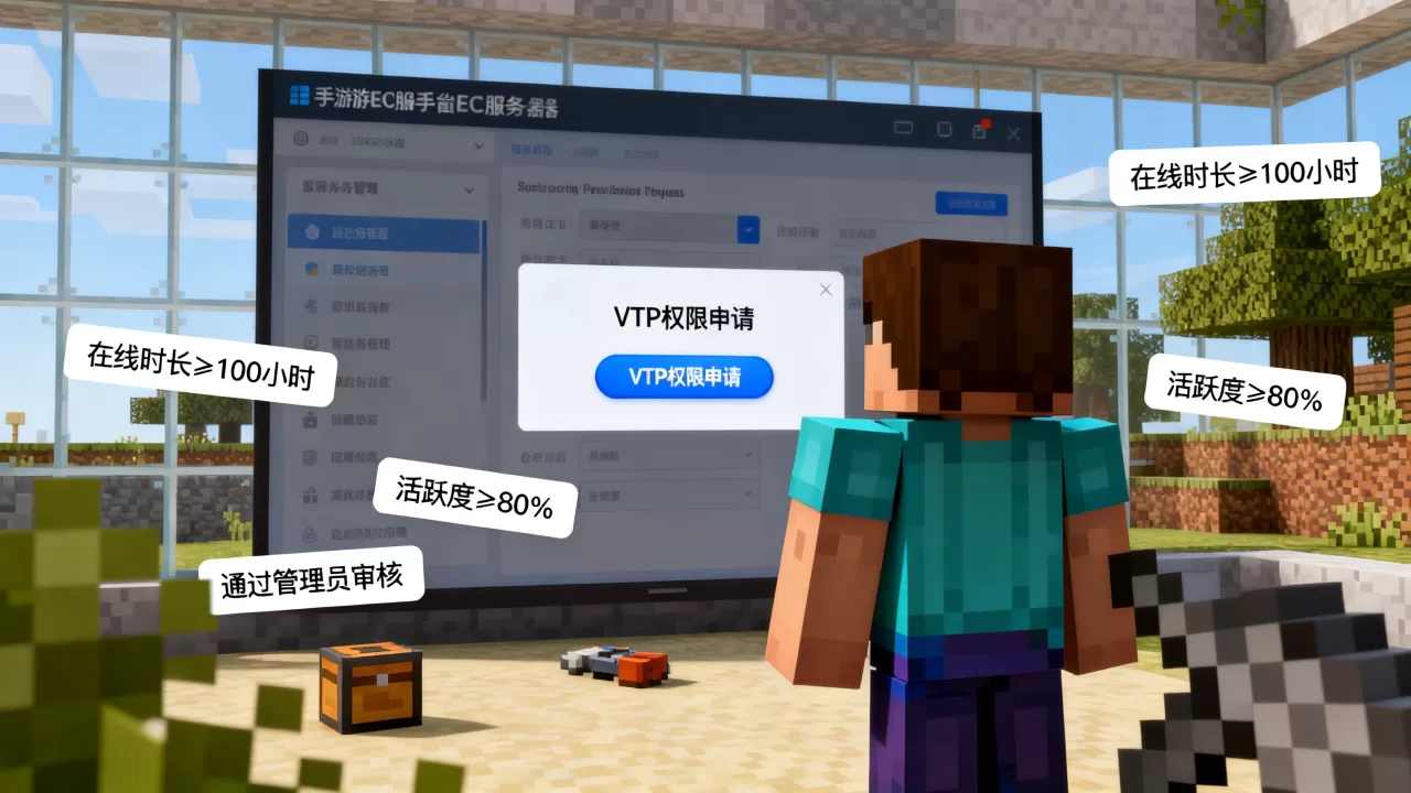 我的世界手游ec服务器怎么成为vtp,需要什么条件? 我的世界手游ec服务器怎么成为vtp,需要什么条件?