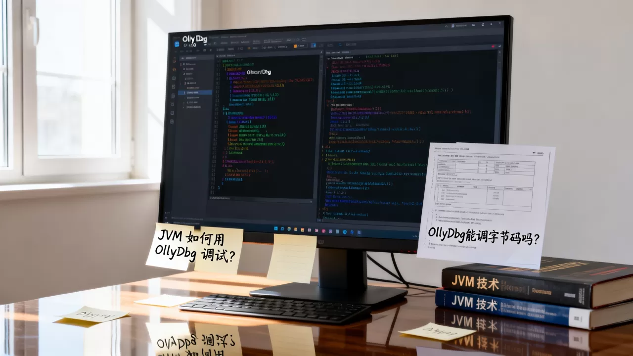 JVM如何用OllyDbg调试?OllyDbg能调字节码吗? JVM如何用OllyDbg调试?OllyDbg能调字节码吗?