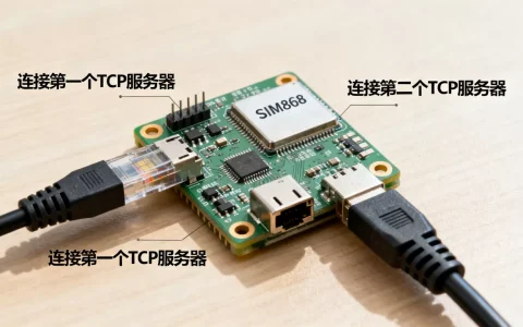 SIM868怎么同时连两个服务器，能连两个TCP服务器吗？
