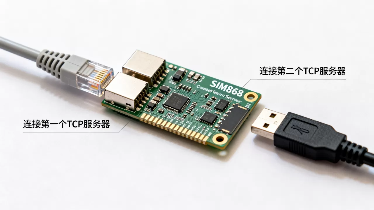 SIM868怎么同时连两个服务器,能连两个TCP服务器吗? SIM868怎么同时连两个服务器,能连两个TCP服务器吗?