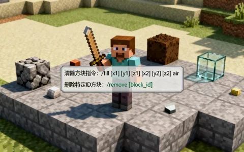我的世界服务器如何删除某种ID方块，清除方块指令是什么？