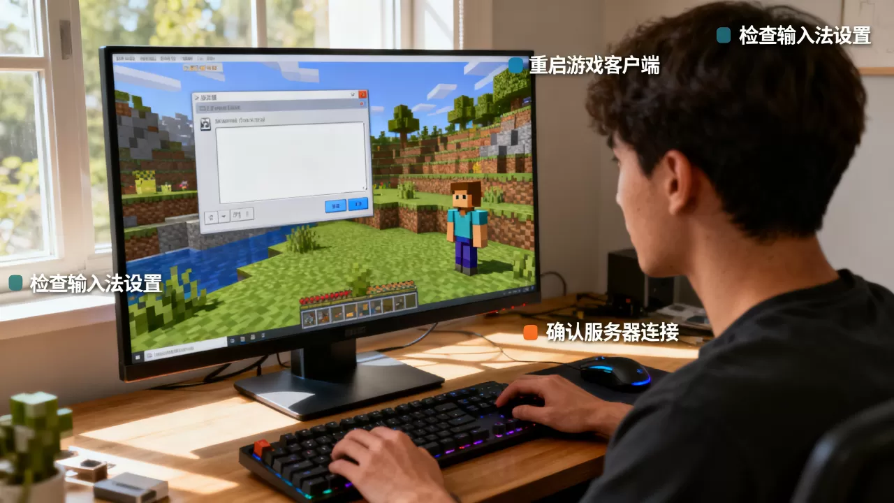 为什么玩MC服务器时打不了字,输入法没反应怎么解决 为什么玩MC服务器时打不了字,输入法没反应怎么解决