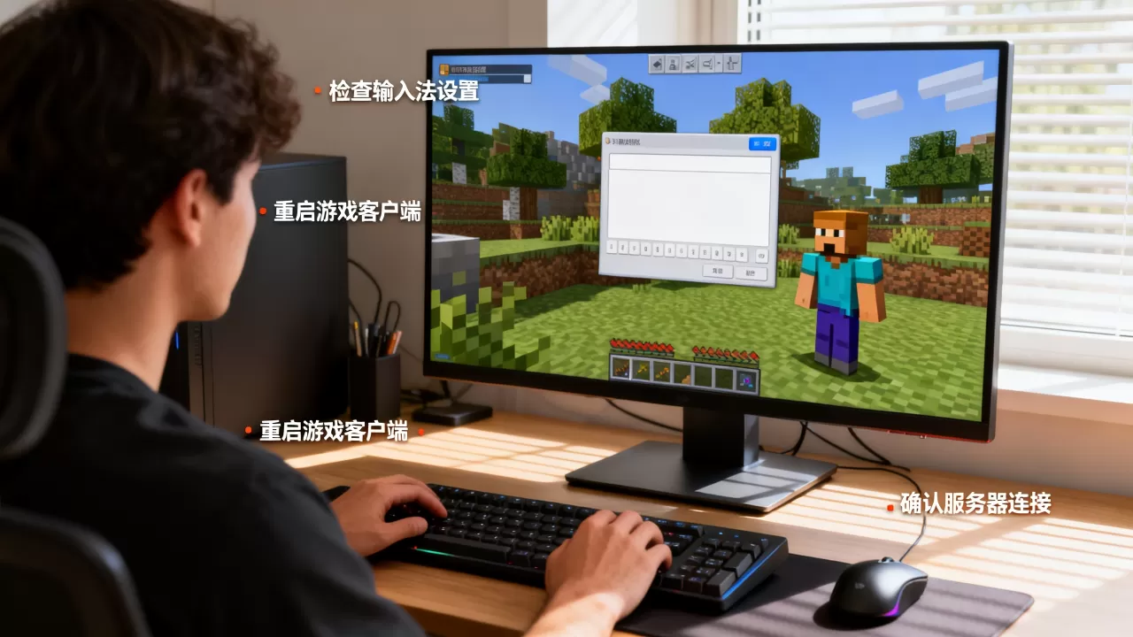 为什么玩MC服务器时打不了字,输入法没反应怎么解决 为什么玩MC服务器时打不了字,输入法没反应怎么解决