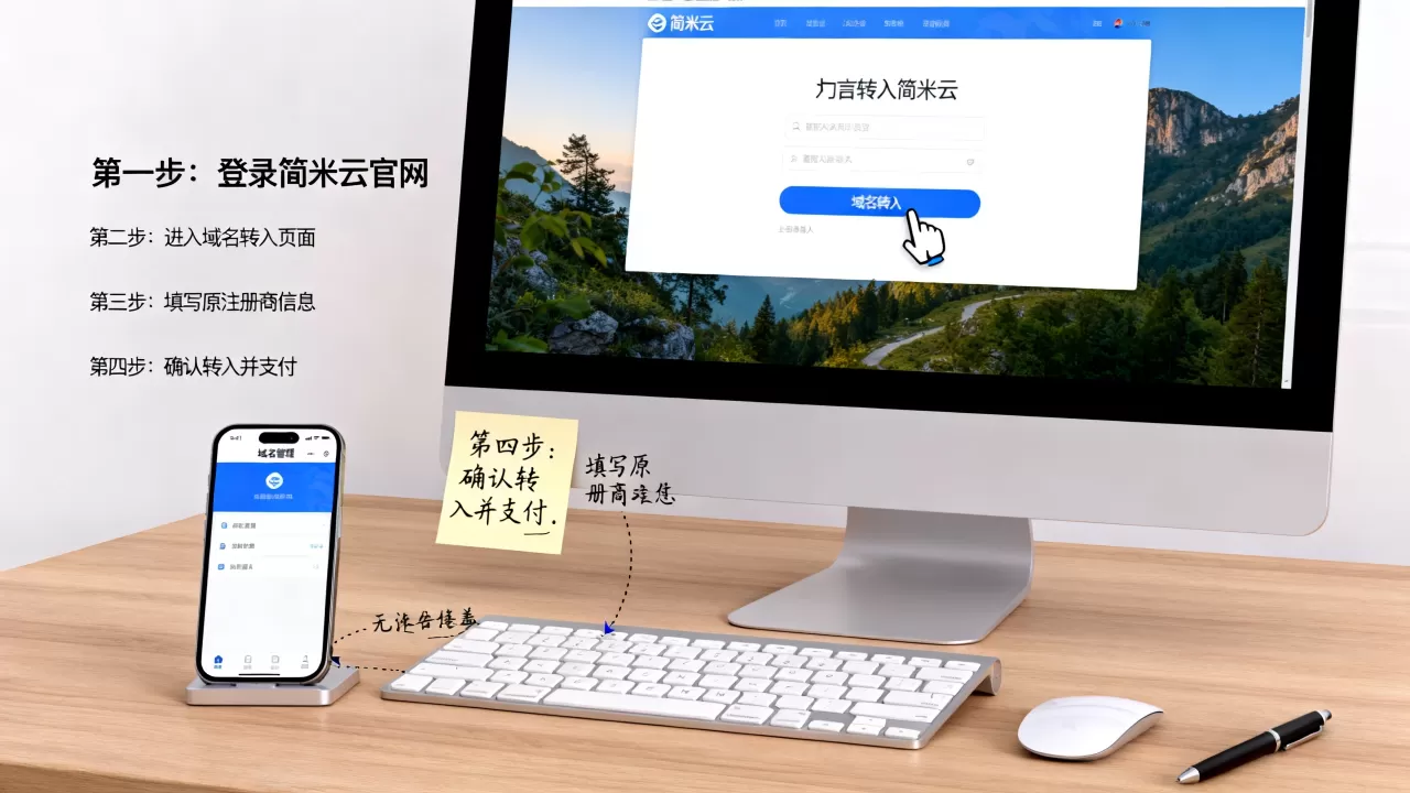 域名转入简米云步骤到底复杂吗,新手怎么操作? 域名转入简米云步骤到底复杂吗,新手怎么操作?