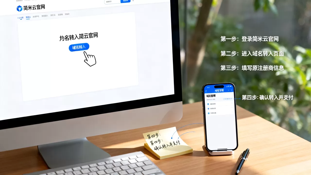 域名转入简米云步骤到底复杂吗,新手怎么操作? 域名转入简米云步骤到底复杂吗,新手怎么操作?