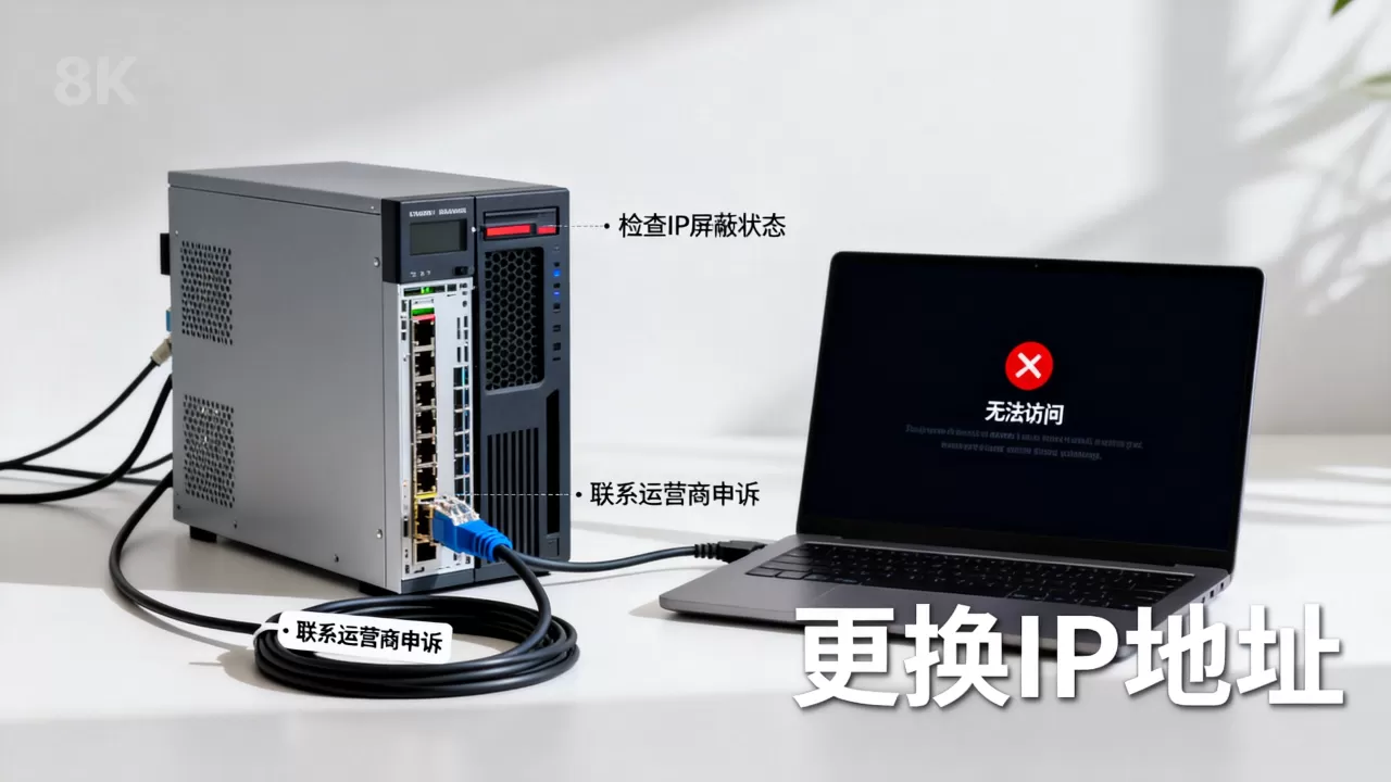 服务器IP被运营商屏蔽了怎么办?,如何解决网站无法访问? 服务器IP被运营商屏蔽了怎么办?,如何解决网站无法访问?