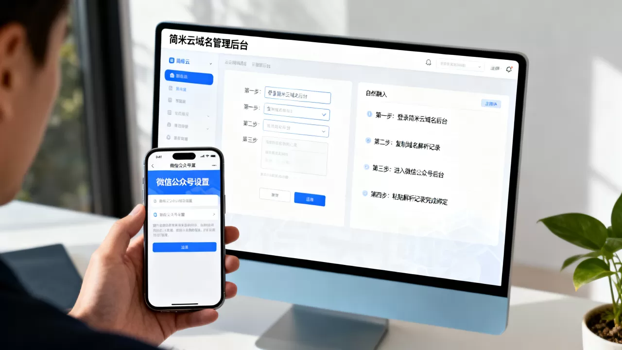 简米云域名微信公众号怎么绑定?域名绑定步骤详解 简米云域名微信公众号怎么绑定?域名绑定步骤详解