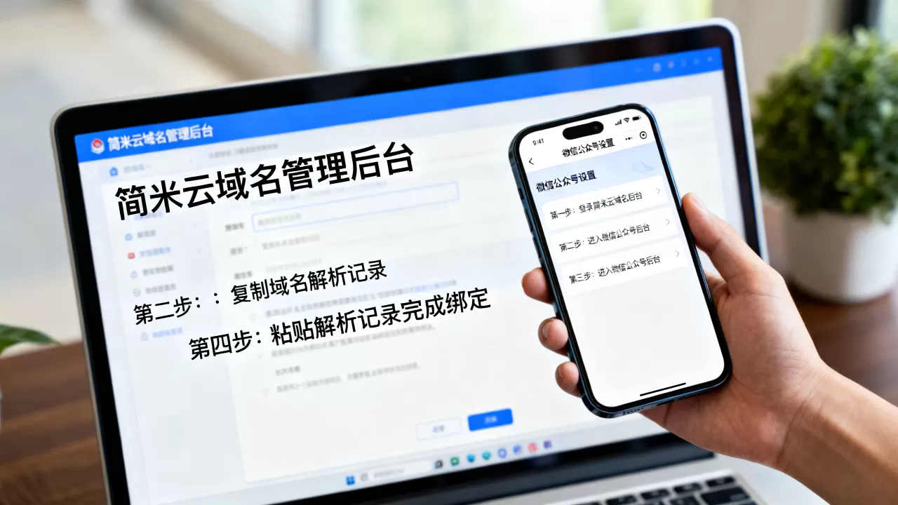 简米云域名微信公众号怎么绑定?域名绑定步骤详解 简米云域名微信公众号怎么绑定?域名绑定步骤详解