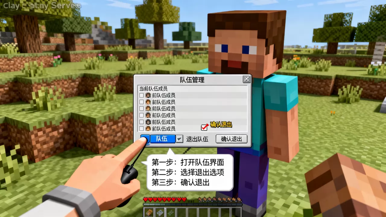 我的世界clay粘土服务器怎么才能退出队伍?,退队方法有哪些 我的世界clay粘土服务器怎么才能退出队伍?,退队方法有哪些