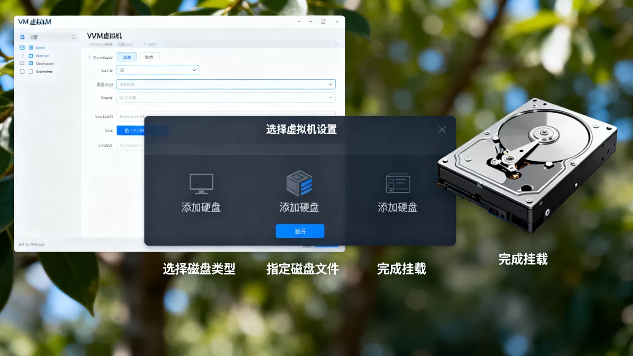 vm虚拟机如何挂载硬盘?新手操作步骤详解,虚拟机硬盘挂载教程 vm虚拟机如何挂载硬盘?新手操作步骤详解,虚拟机硬盘挂载教程