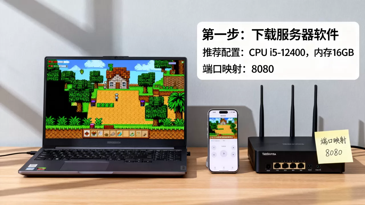 泰拉瑞亚pe版如何自己开服务器?需要什么配置? 泰拉瑞亚pe版如何自己开服务器?需要什么配置?