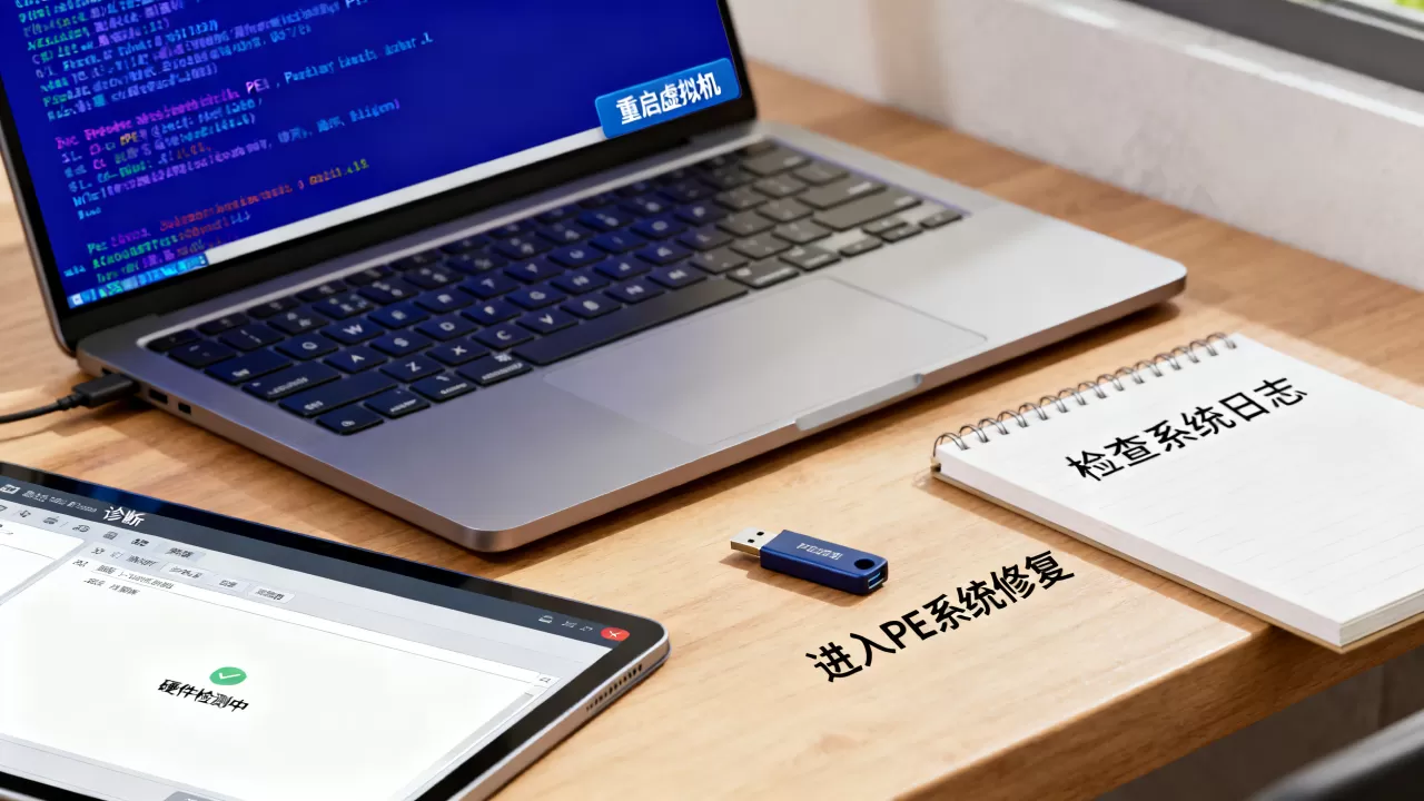 虚拟机PE蓝屏怎么办,系统崩溃如何快速排查修复? 虚拟机PE蓝屏怎么办,系统崩溃如何快速排查修复?