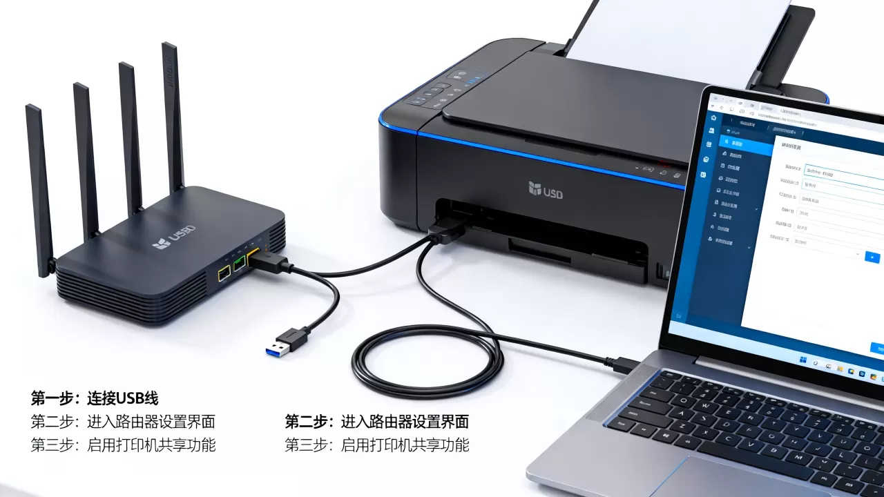 USB口路由器也能当打印机服务器?,要怎么设置? USB口路由器也能当打印机服务器?,要怎么设置?