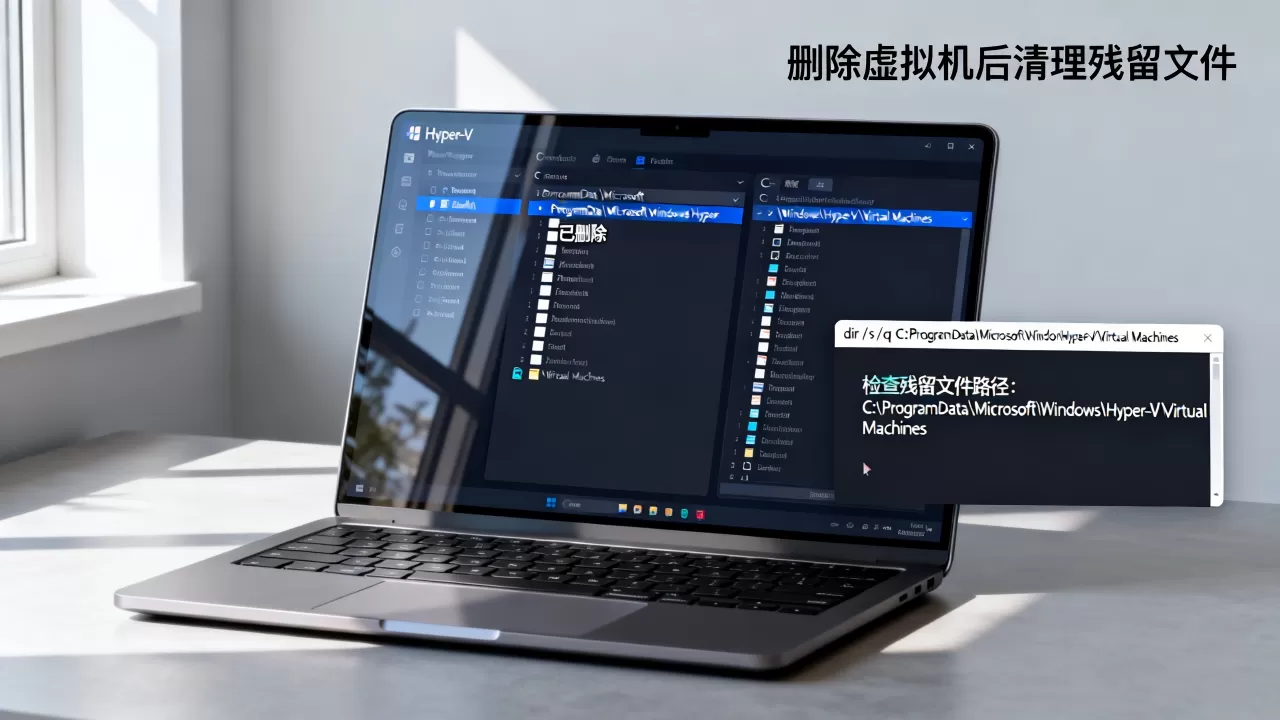 Hyper-V删除虚拟机后如何彻底清理残留文件?残留文件怎么彻底删除 Hyper-V删除虚拟机后如何彻底清理残留文件?残留文件怎么彻底删除