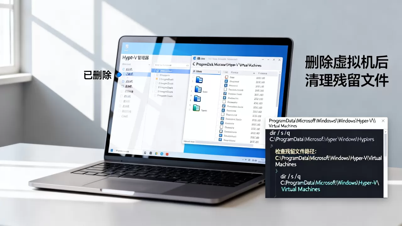 Hyper-V删除虚拟机后如何彻底清理残留文件?残留文件怎么彻底删除 Hyper-V删除虚拟机后如何彻底清理残留文件?残留文件怎么彻底删除
