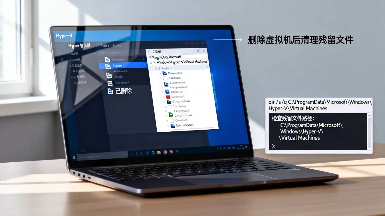 Hyper-V删除虚拟机后如何彻底清理残留文件?残留文件怎么彻底删除 Hyper-V删除虚拟机后如何彻底清理残留文件?残留文件怎么彻底删除