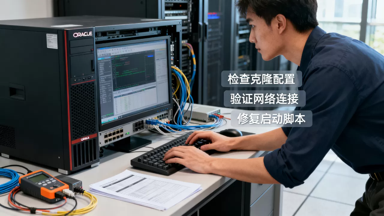 为什么克隆oracle服务器后启动不了,怎么解决? 为什么克隆oracle服务器后启动不了,怎么解决?