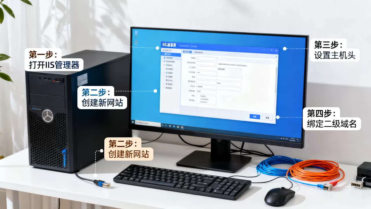 iis配置二级域名,具体步骤是怎样的?,IIS服务器设置二级域名方法 iis配置二级域名,具体步骤是怎样的?,IIS服务器设置二级域名方法