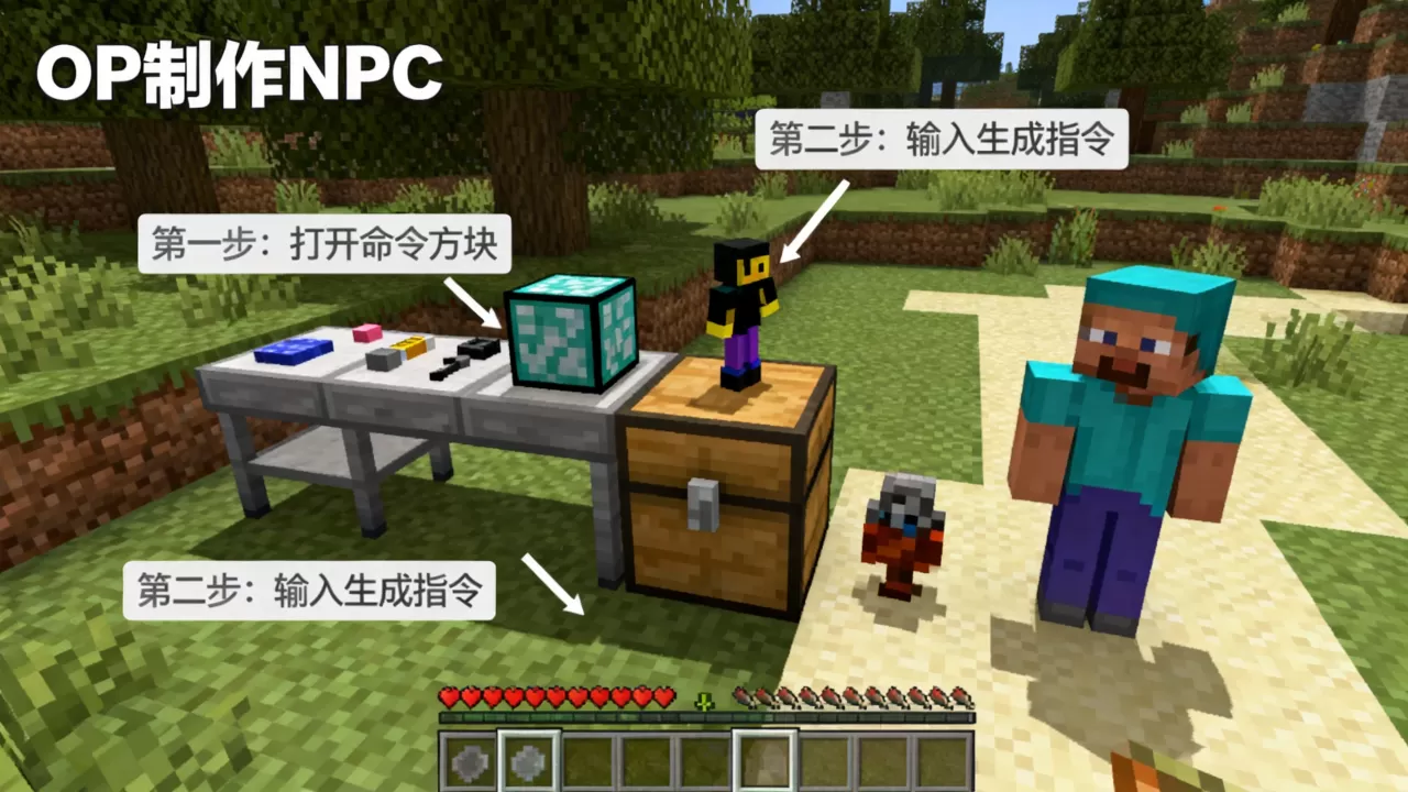 我的世界服务器OP怎么制作NPC,网易版怎么做 我的世界服务器OP怎么制作NPC,网易版怎么做
