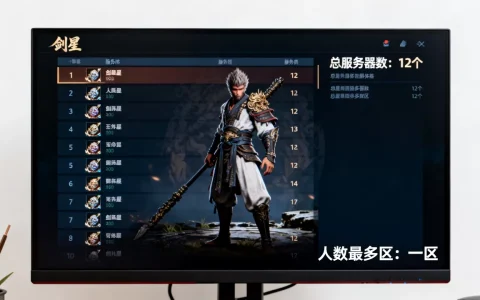 剑星一共有多少个服务器，哪个区的人最多？