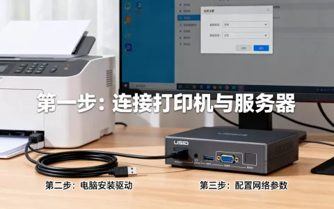 多功能usb打印机服务器怎么设置，电脑连接步骤是什么